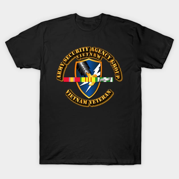 Army Security Agency Group w SVC Ribbons T-Shirt by twix123844